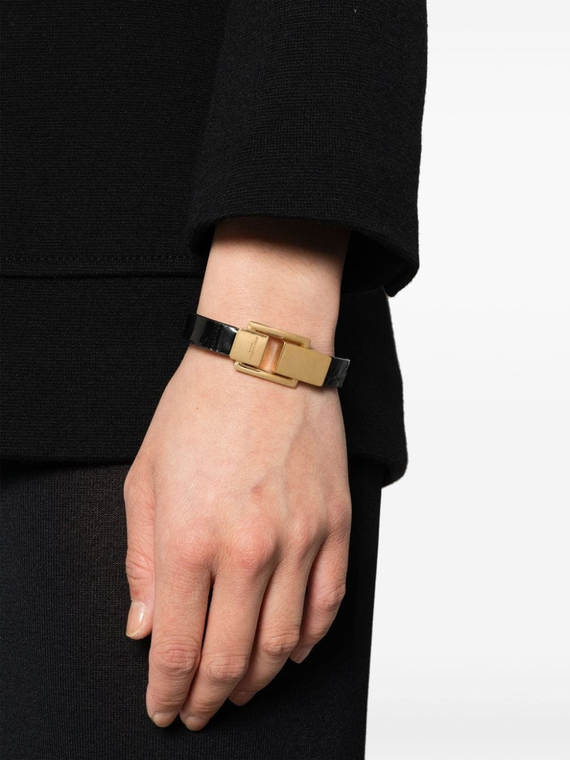 SAINT LAURENT Le CarrÃ© leather bracelet outlook