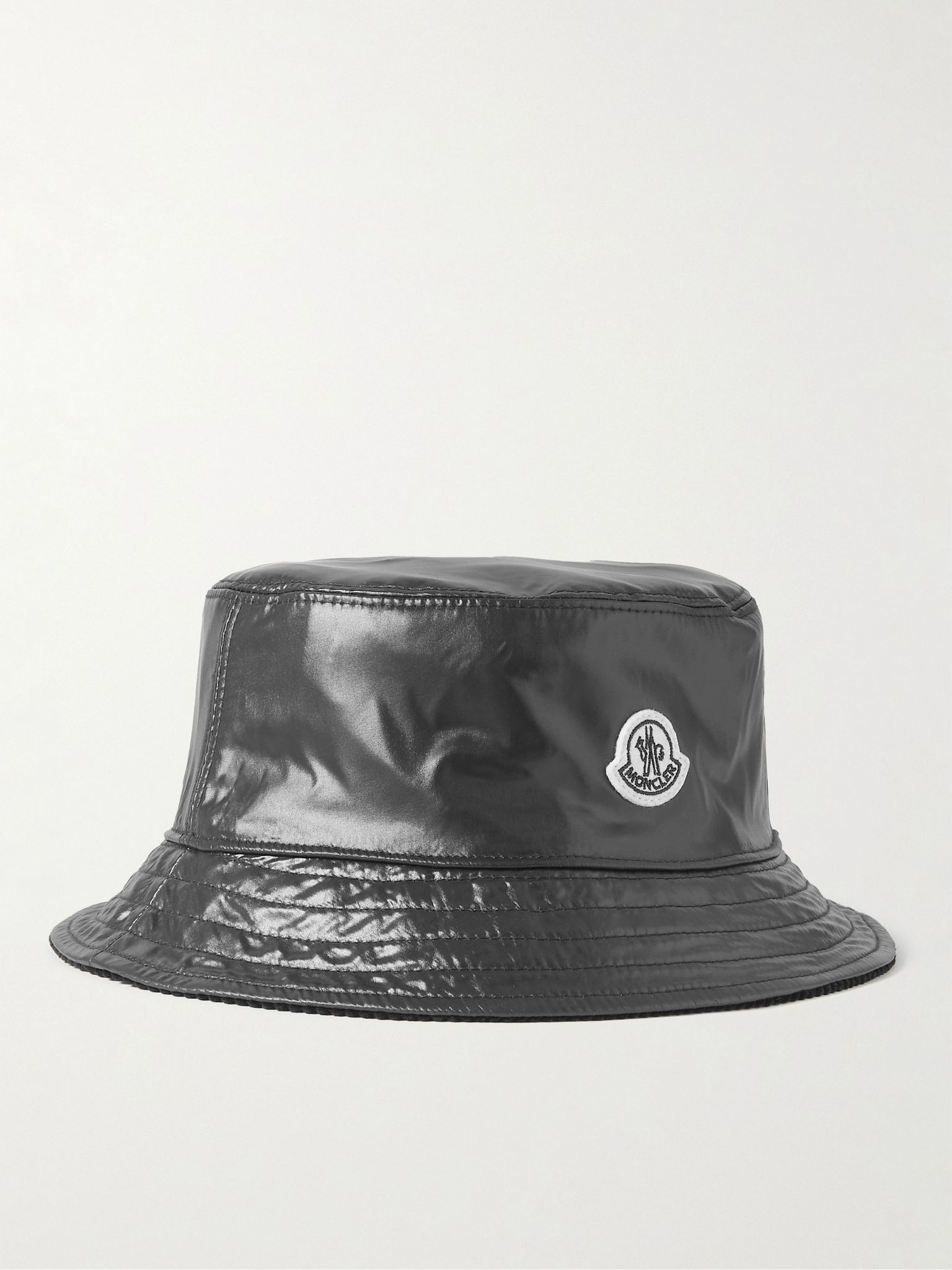 7 Moncler FRGMT Hiroshi Fujiwara Reversible Cotton-Corduroy and Shell Bucket Hat Black - 5
