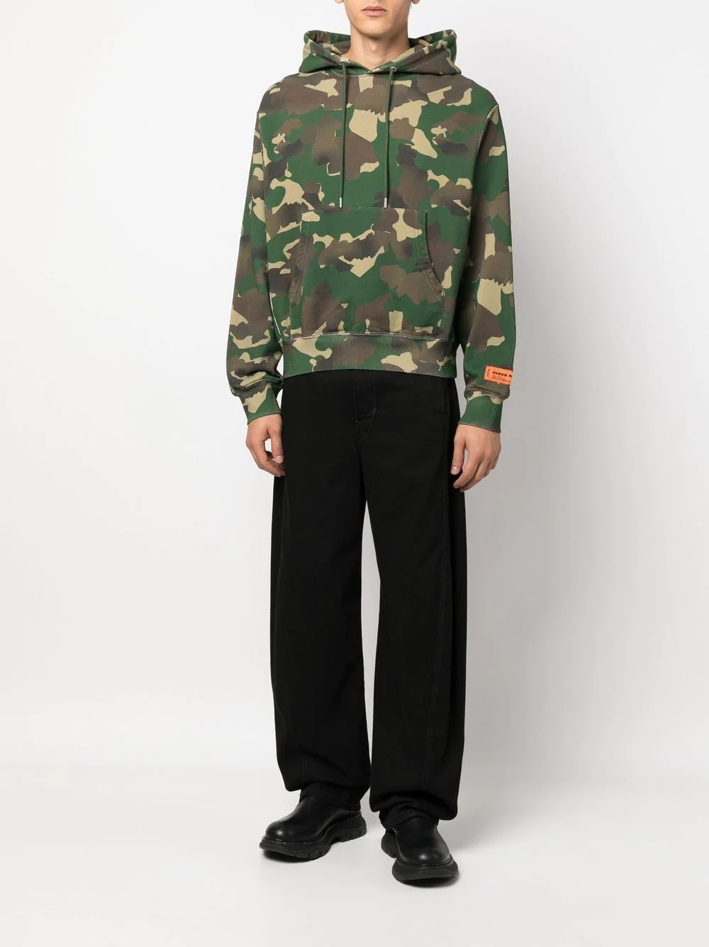 camouflage-pattern cotton hoodie - 2