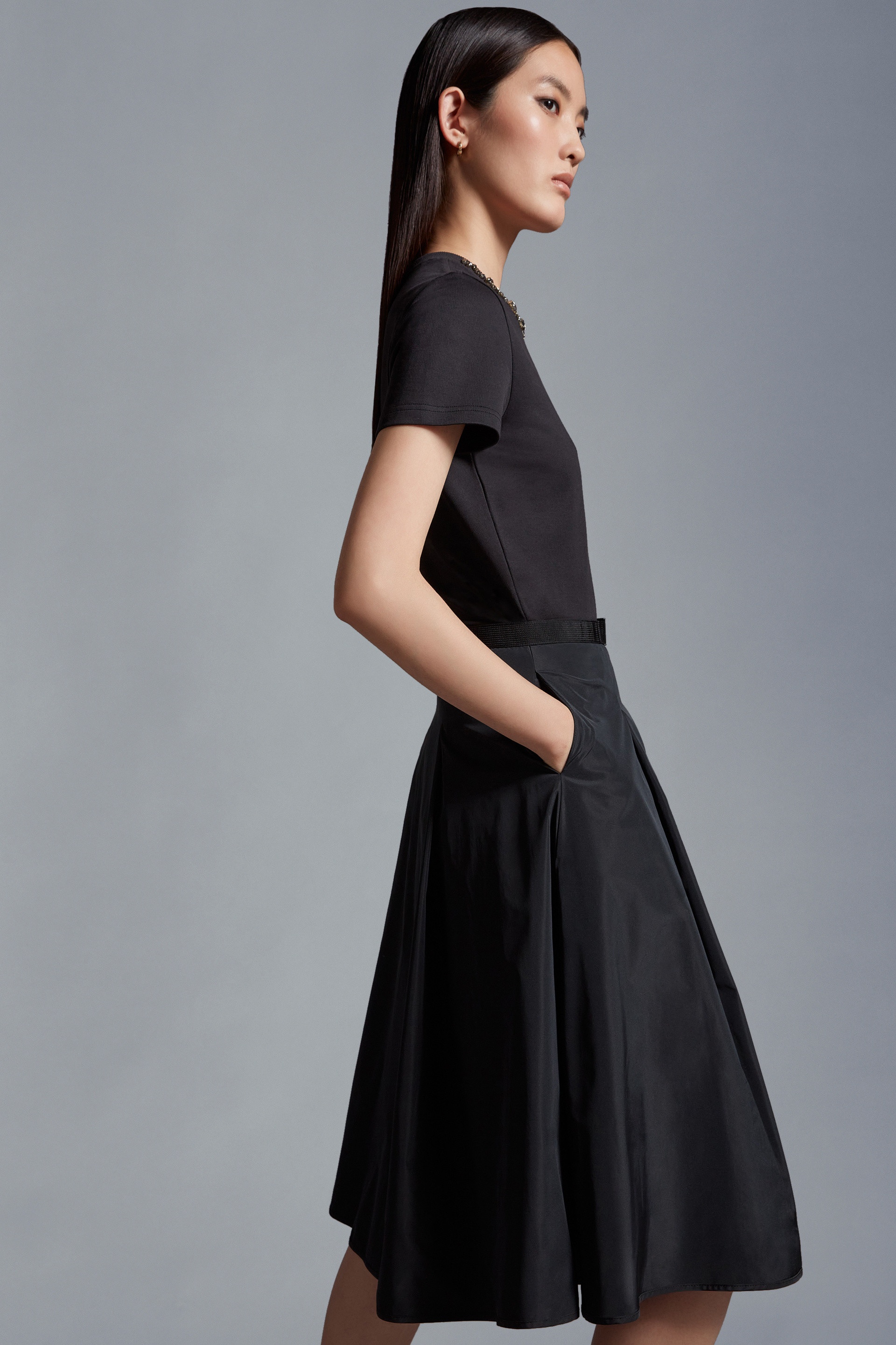 Fleece & Taffeta Dress - 7