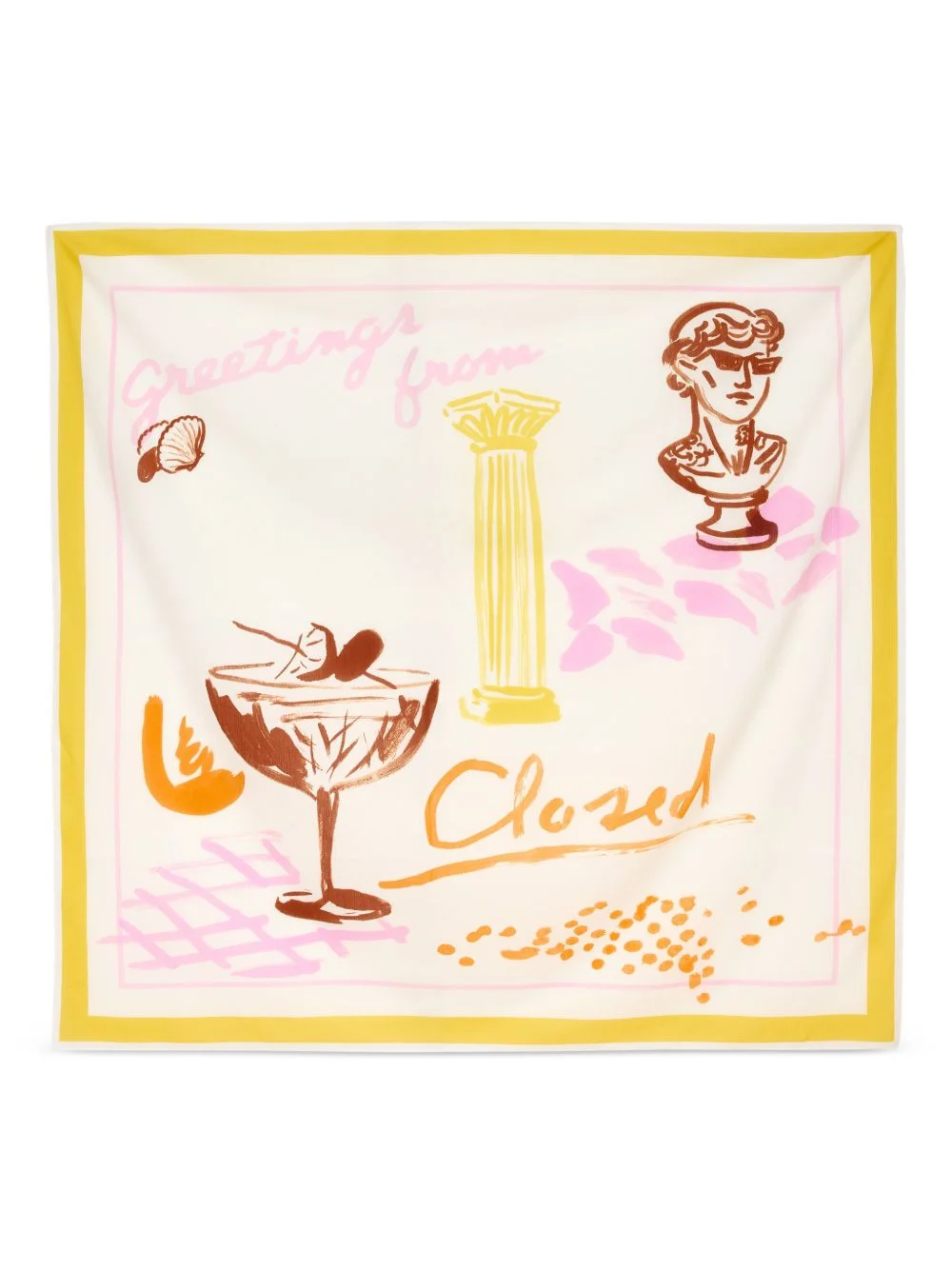 graphic-print scarf - 1