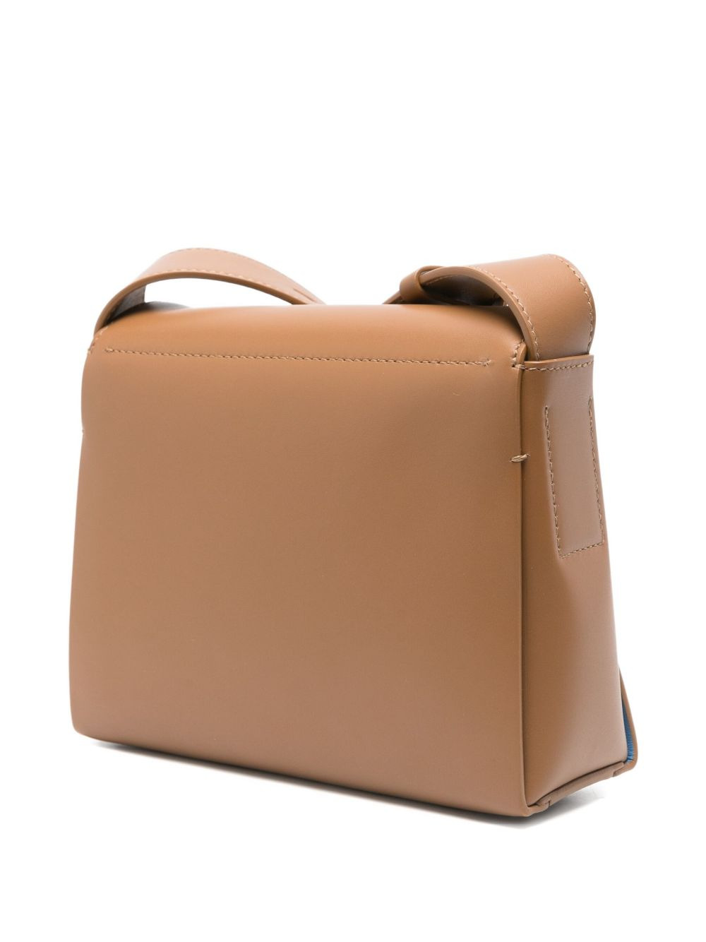 logo-print leather shoulder bag - 3