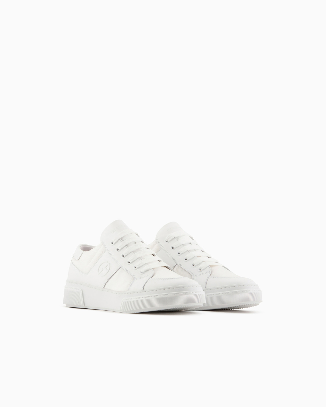 Leather and fabric sneakers - 2