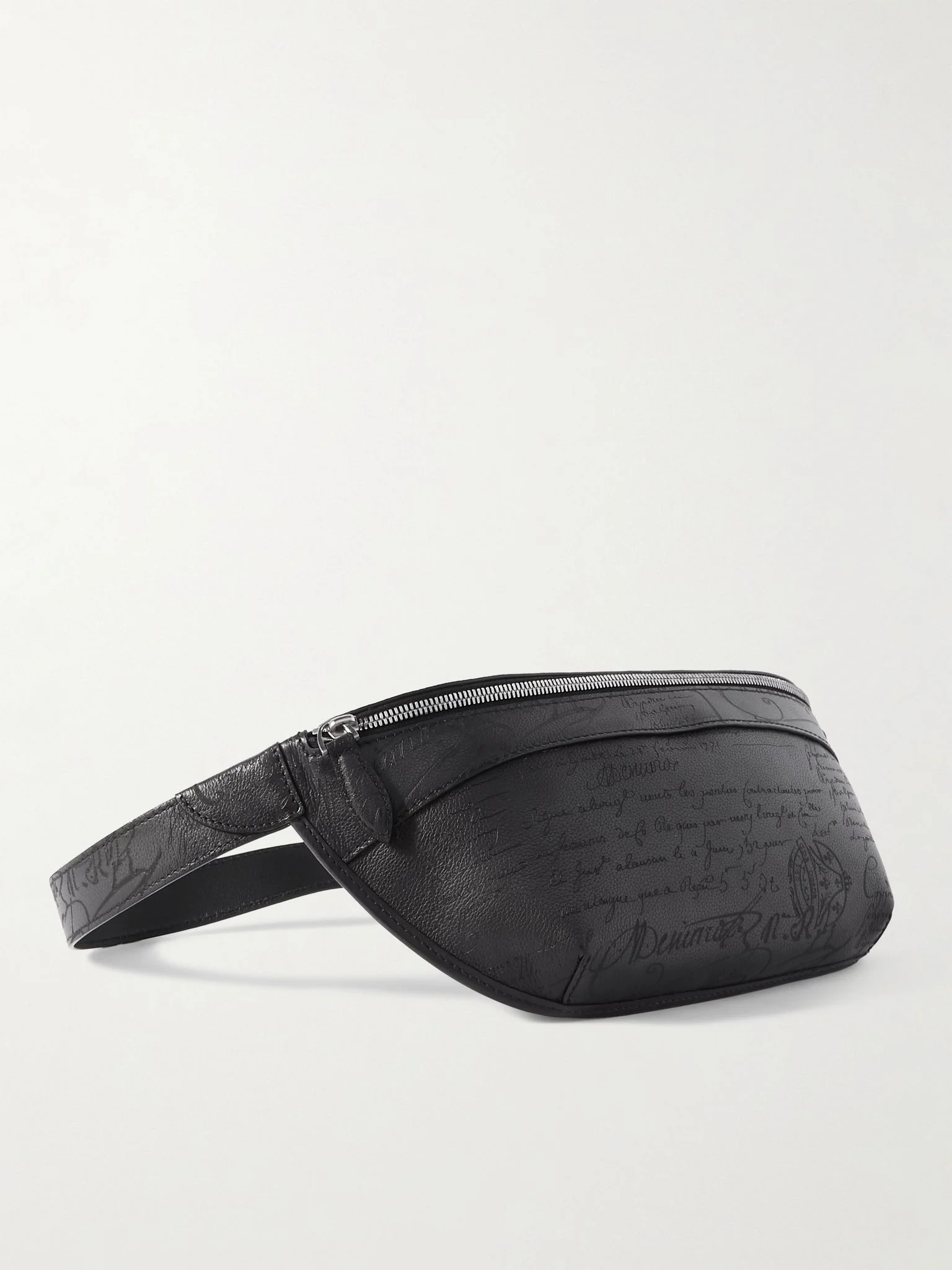 Rider Scritto Venezia Softy Full-Grain Leather Belt Bag Black - 1