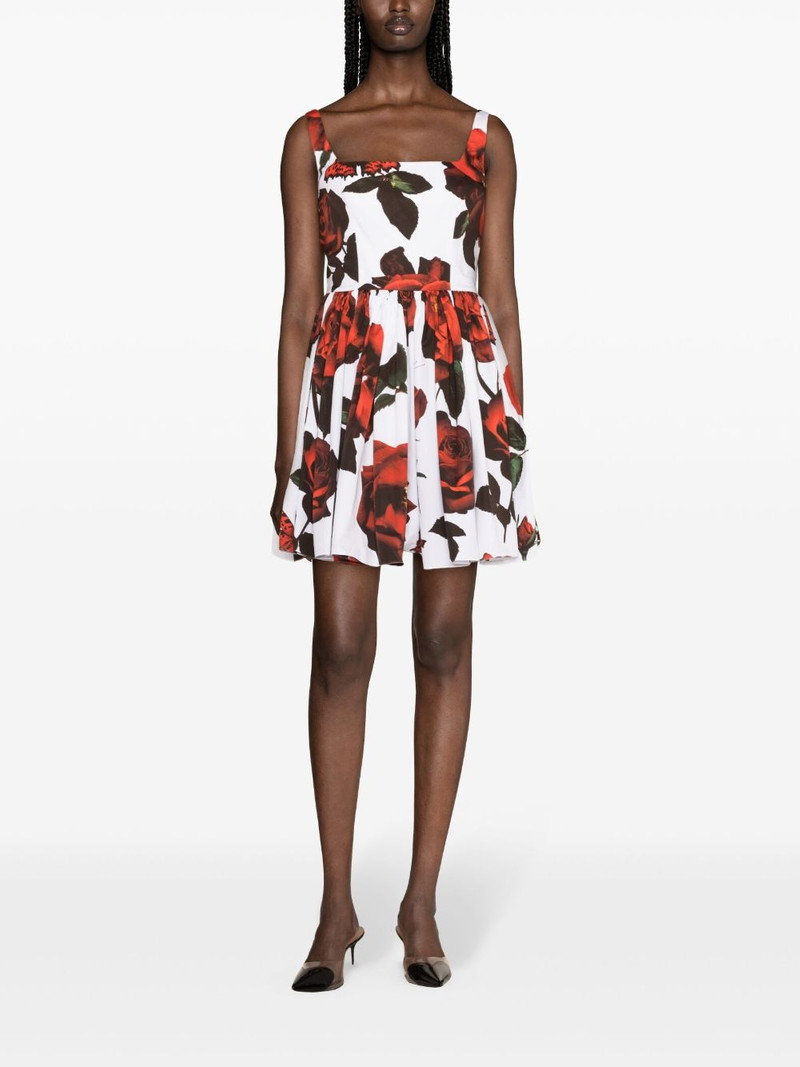 Alexander McQueen floral-print flared minidress outlook