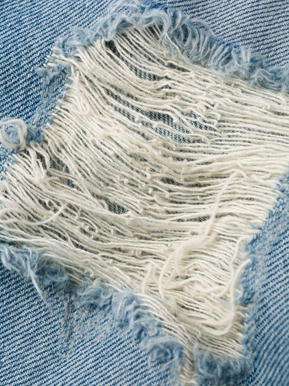 distressed straight jeans - 6