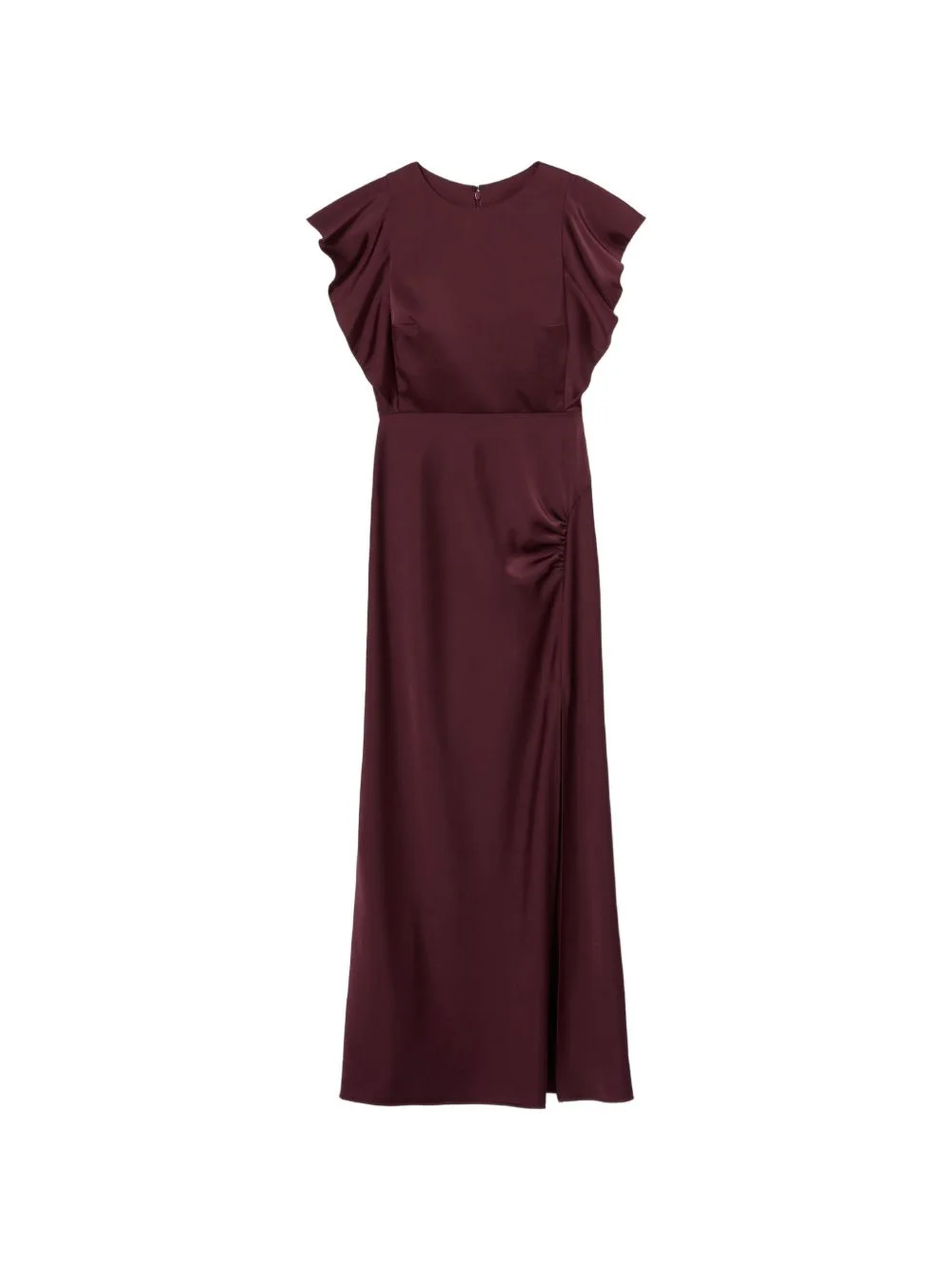 slit satin maxi dress - 1