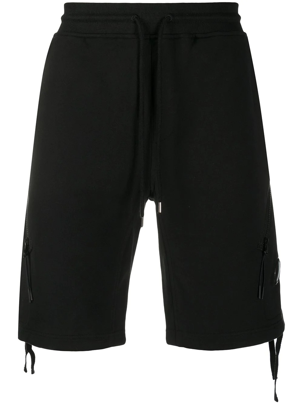 Lens embellished track shorts - 1