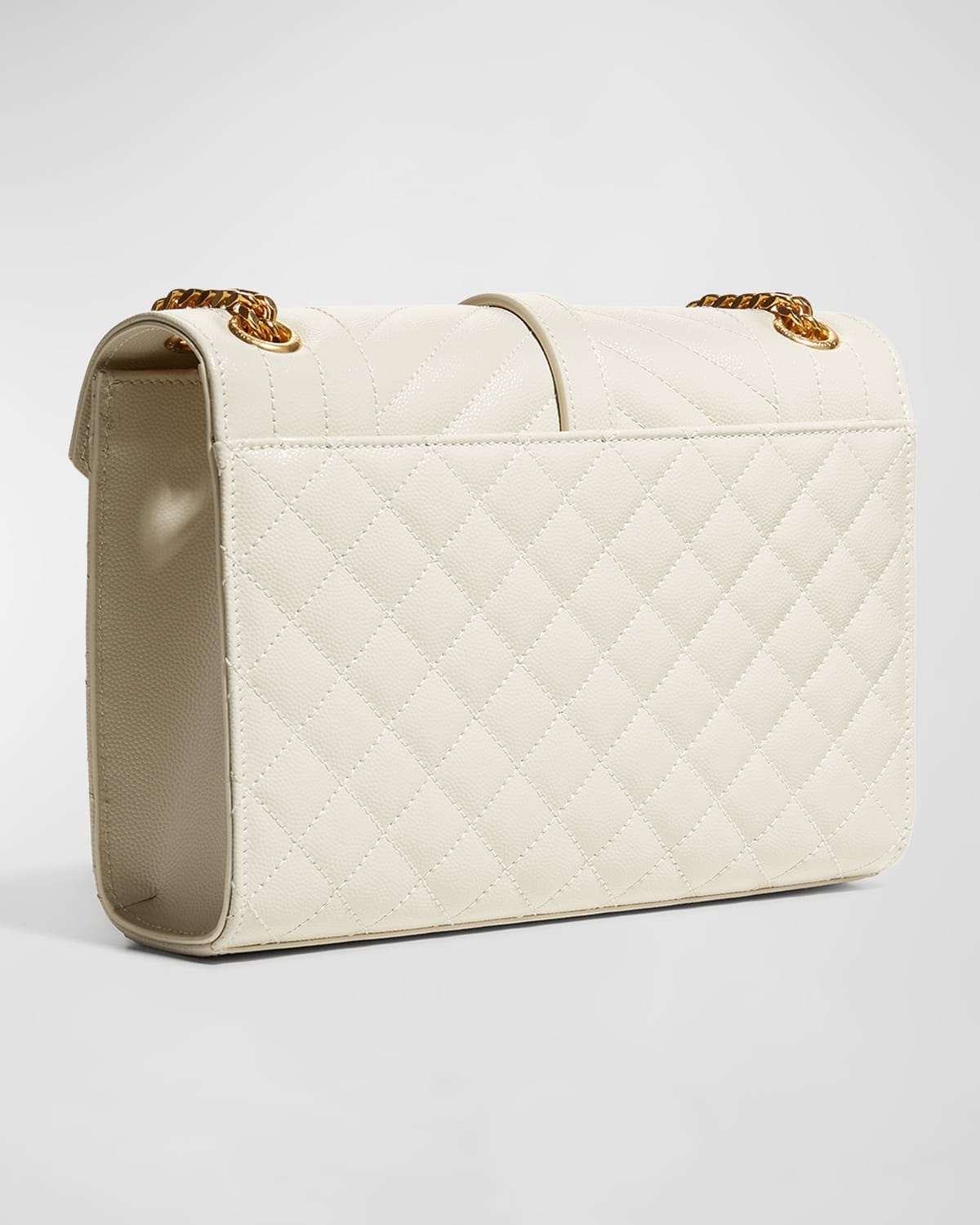 Envelope Triquilt Medium YSL Shoulder Bag in Grained Leather - 5
