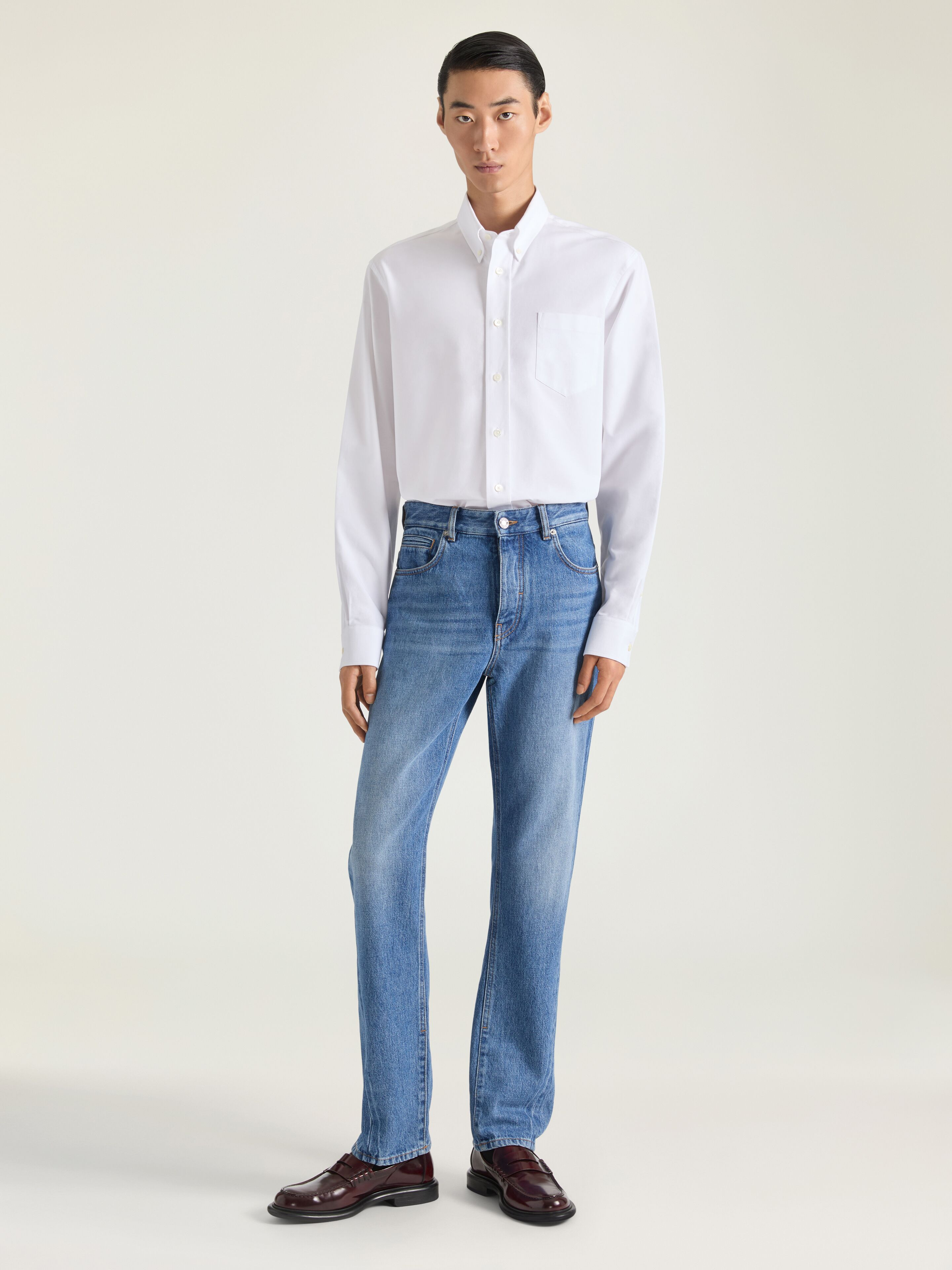 SLIM FIT SHIRT IN POPLIN WITH GIVENCHY PARIS JACQUARD - 2