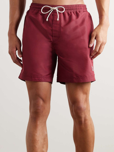 Brunello Cucinelli Straight-Leg Mid-Length Logo-Embroidered Swim Shorts outlook