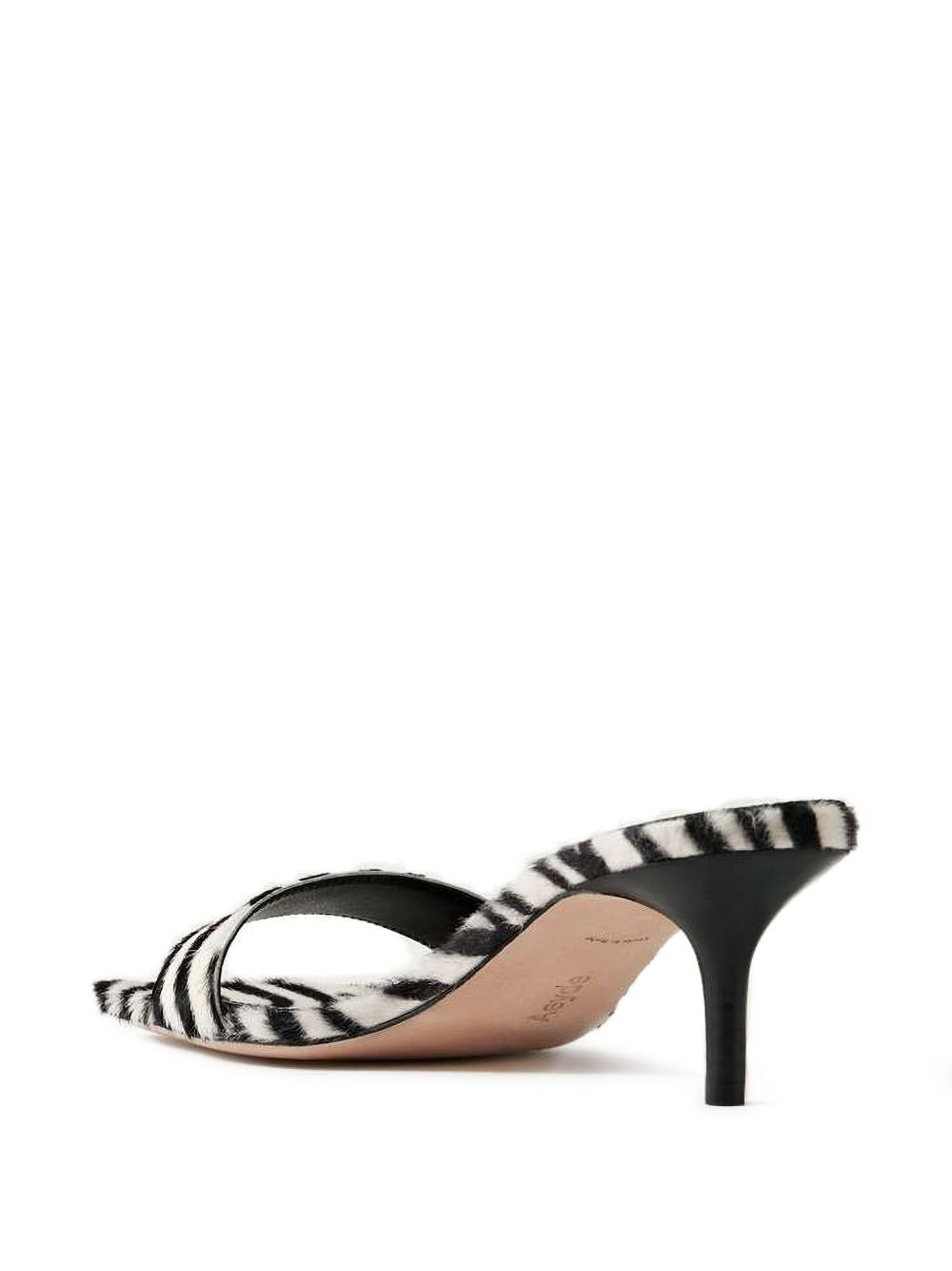 zebra-pattern heeled sandals - 2