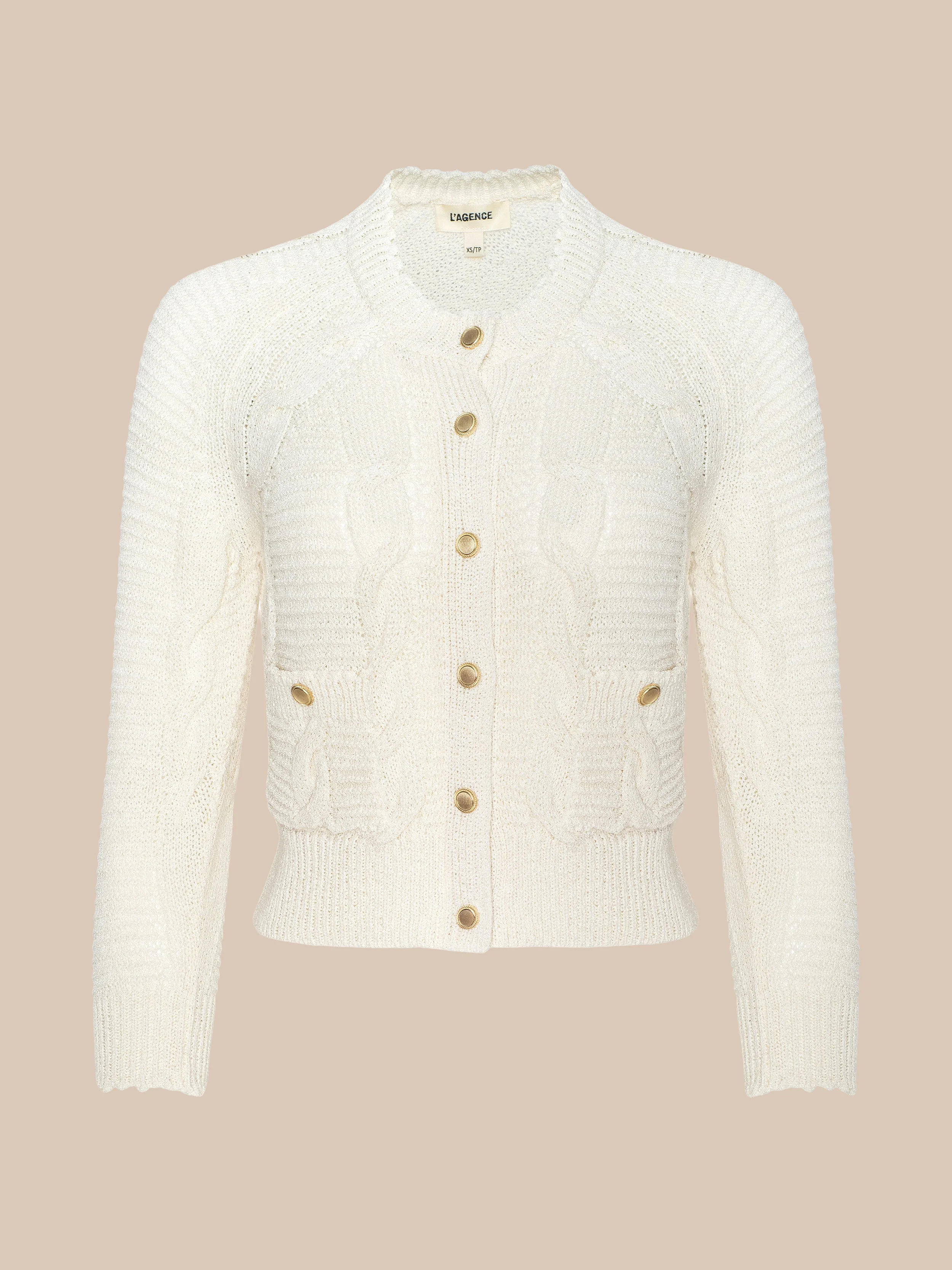 Darcy Cable Knit Cardigan - 1