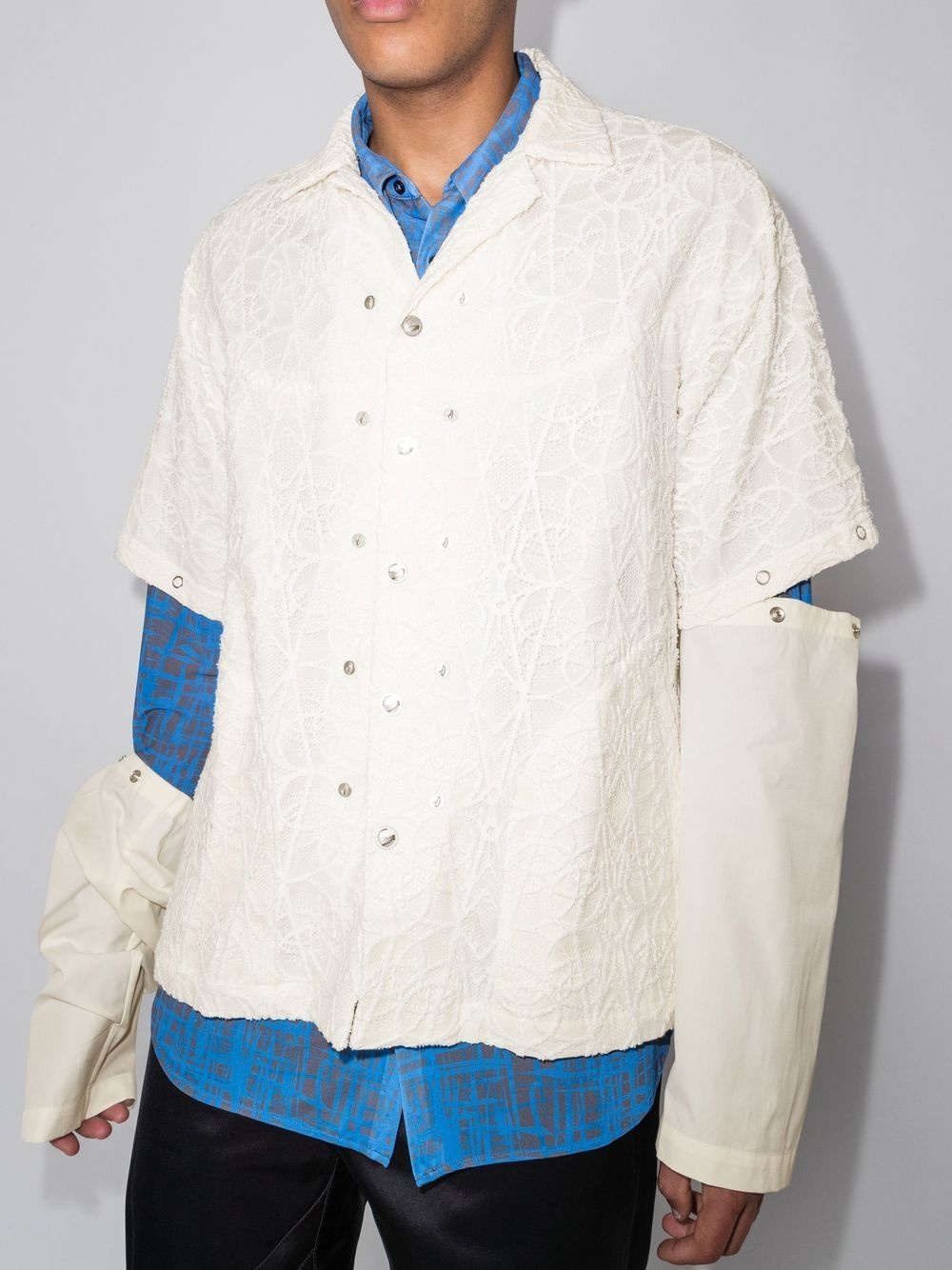 Kiko Kostadinov Torino panelled shirt | REVERSIBLE