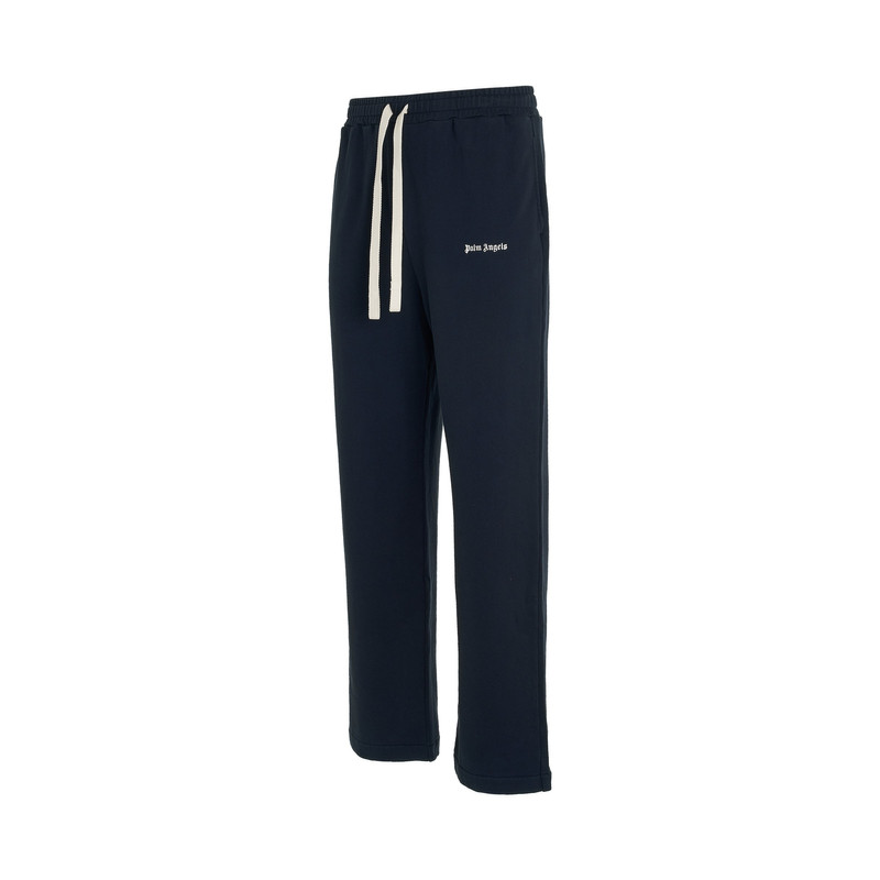 Palm Angels Classic Logo Sweatpants in Navy Blue outlook