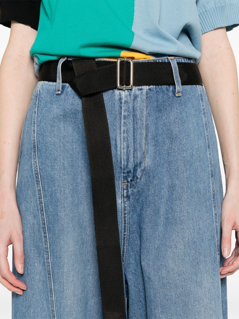 wide-leg cargo jeans - 5