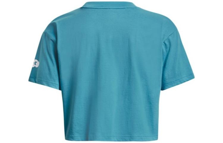 (WMNS) Under Armour Rest Day Crop T-shirt 'Teal' 1376747-433 - 2