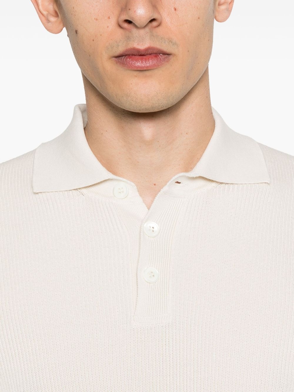 fine-ribbed polo shirt - 4