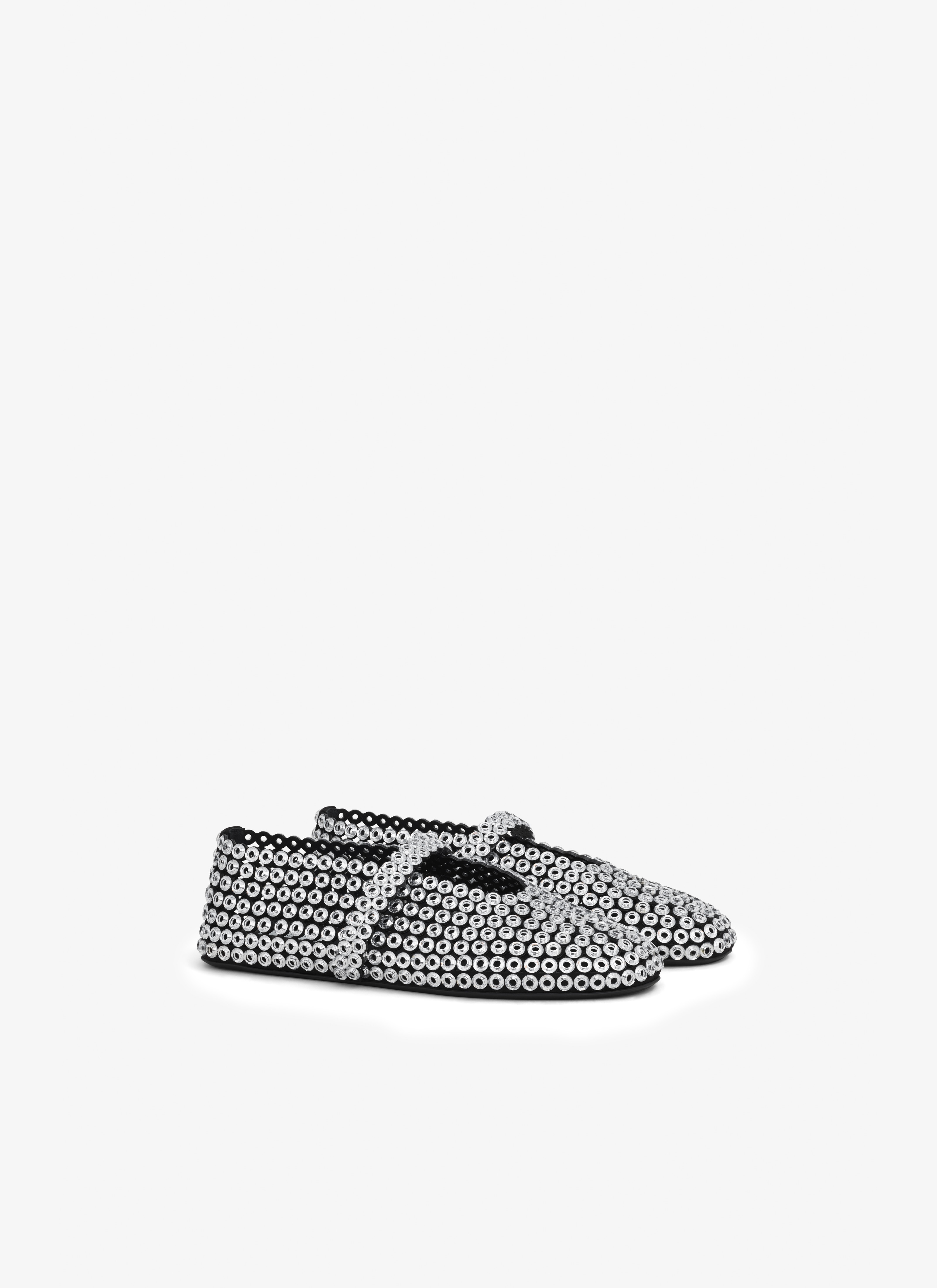 BALLET FLATS IN GLASS EYELET SUEDE GOATSKIN - 2