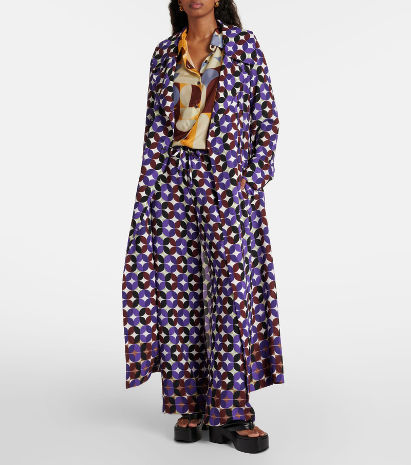 Dries Van Noten Printed double-breasted coat outlook