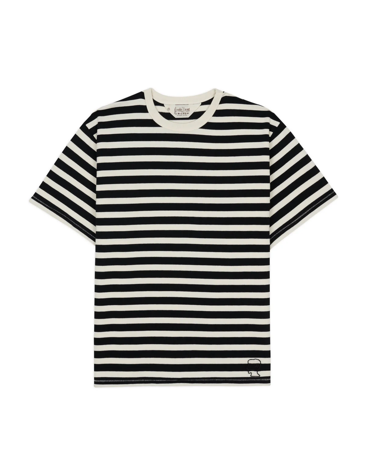 Heavyweight Stripe T-shirt - Black - 1
