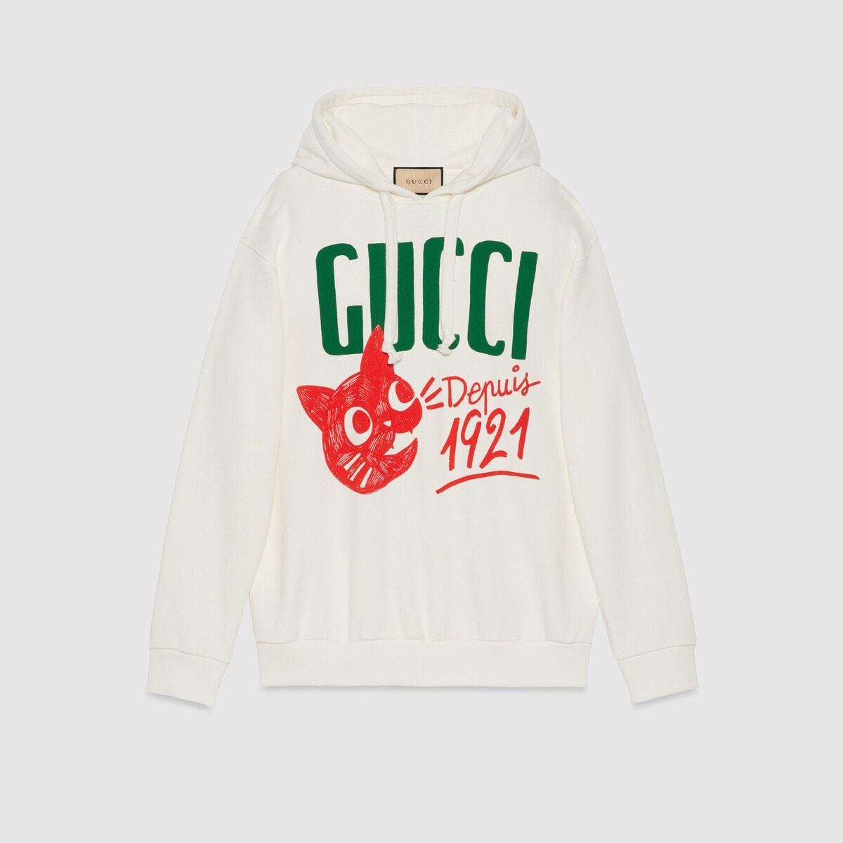Cotton jersey hooded sweatshirt - 1