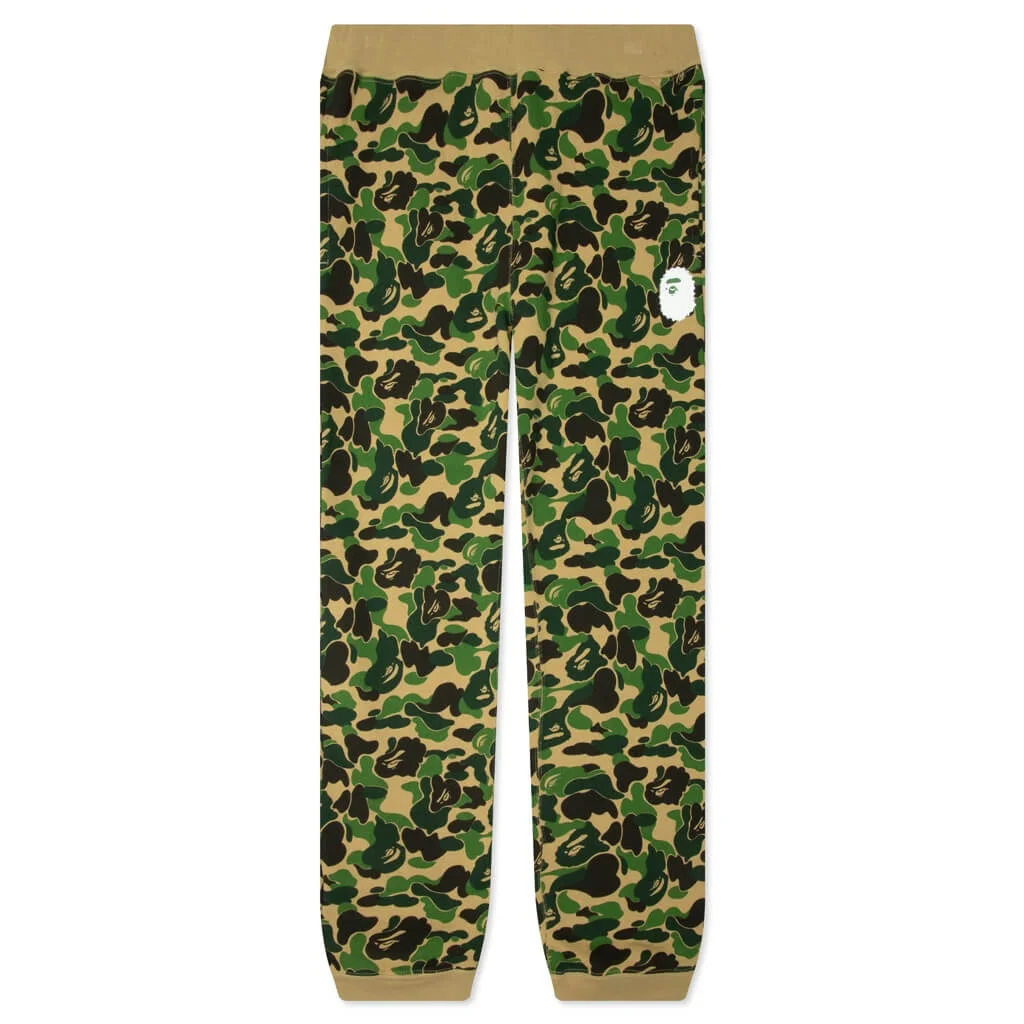 ABC CAMO CRYSTAL STONE SWEAT PANTS - GREEN - 1