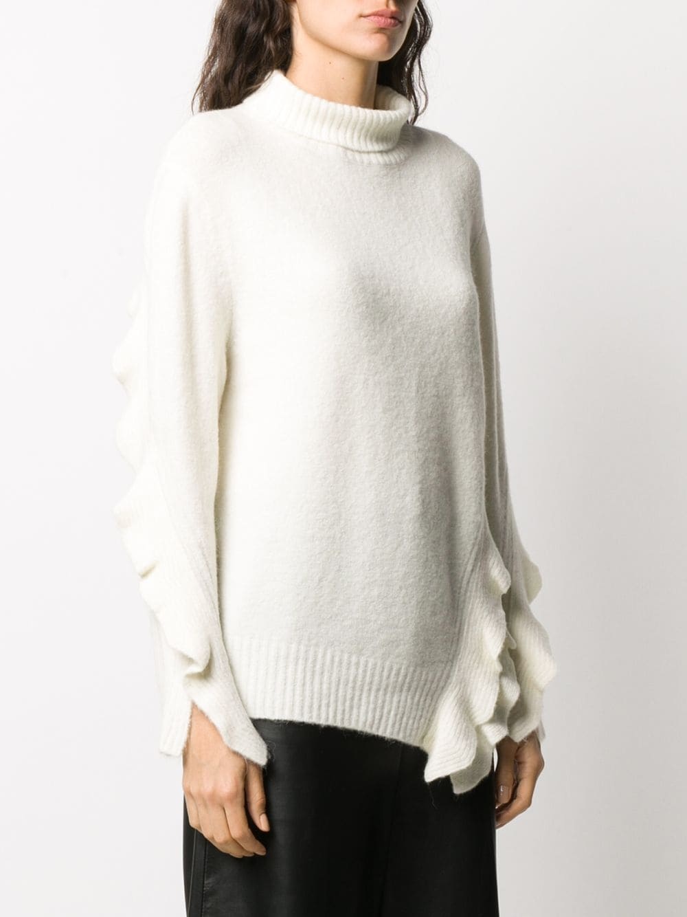 ruffled turtleneck jumper - 3