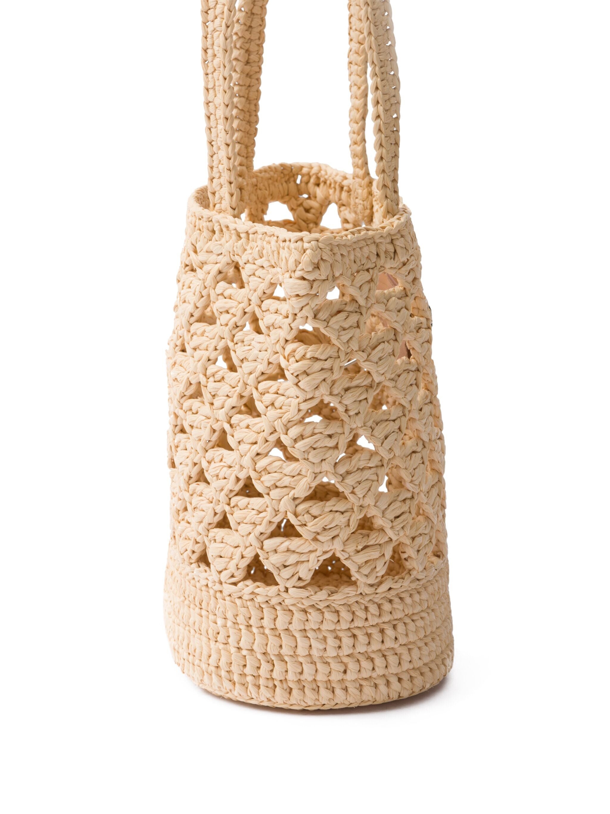Logo-embroidered Crochet Shoulder Bag - 3