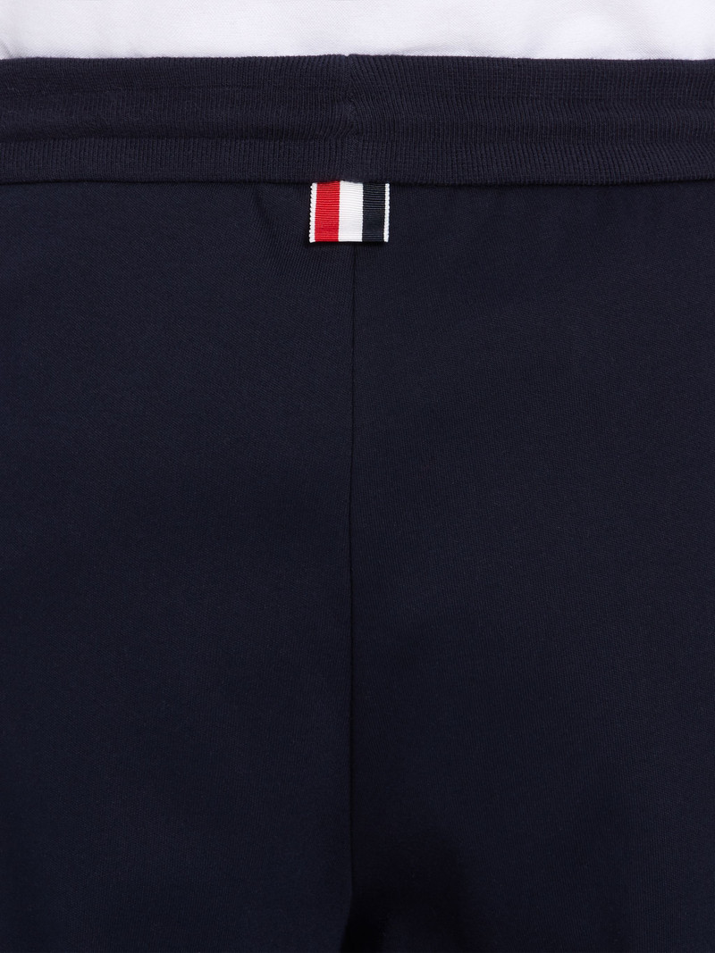 Navy Cotton Interlocking RWB Stripe Mid-Thigh Shorts 6