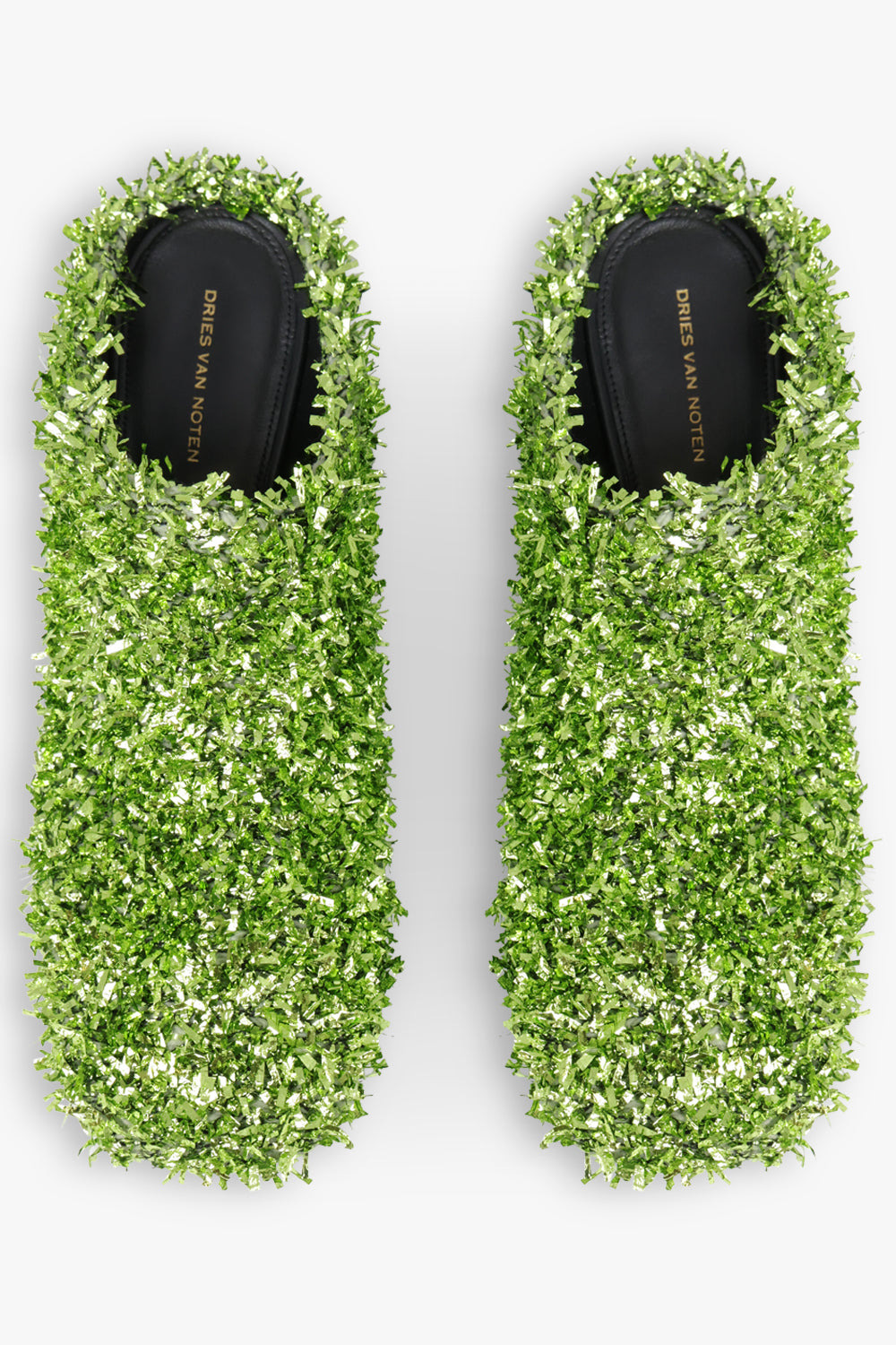 TINSEL 75MM POINTED MULE CLOG | GREEN - 4