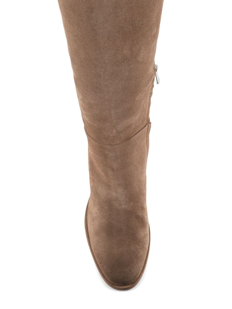 suede block-heel boots 5
