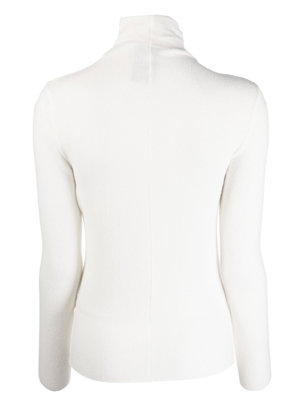 cut-out roll neck long sleeve shirt - 2