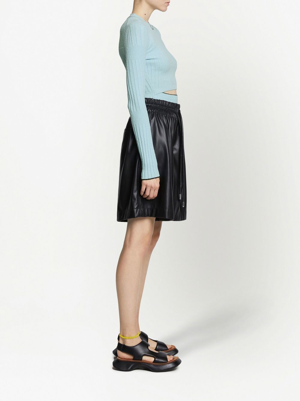 cut-out bouclé knitted top - 3