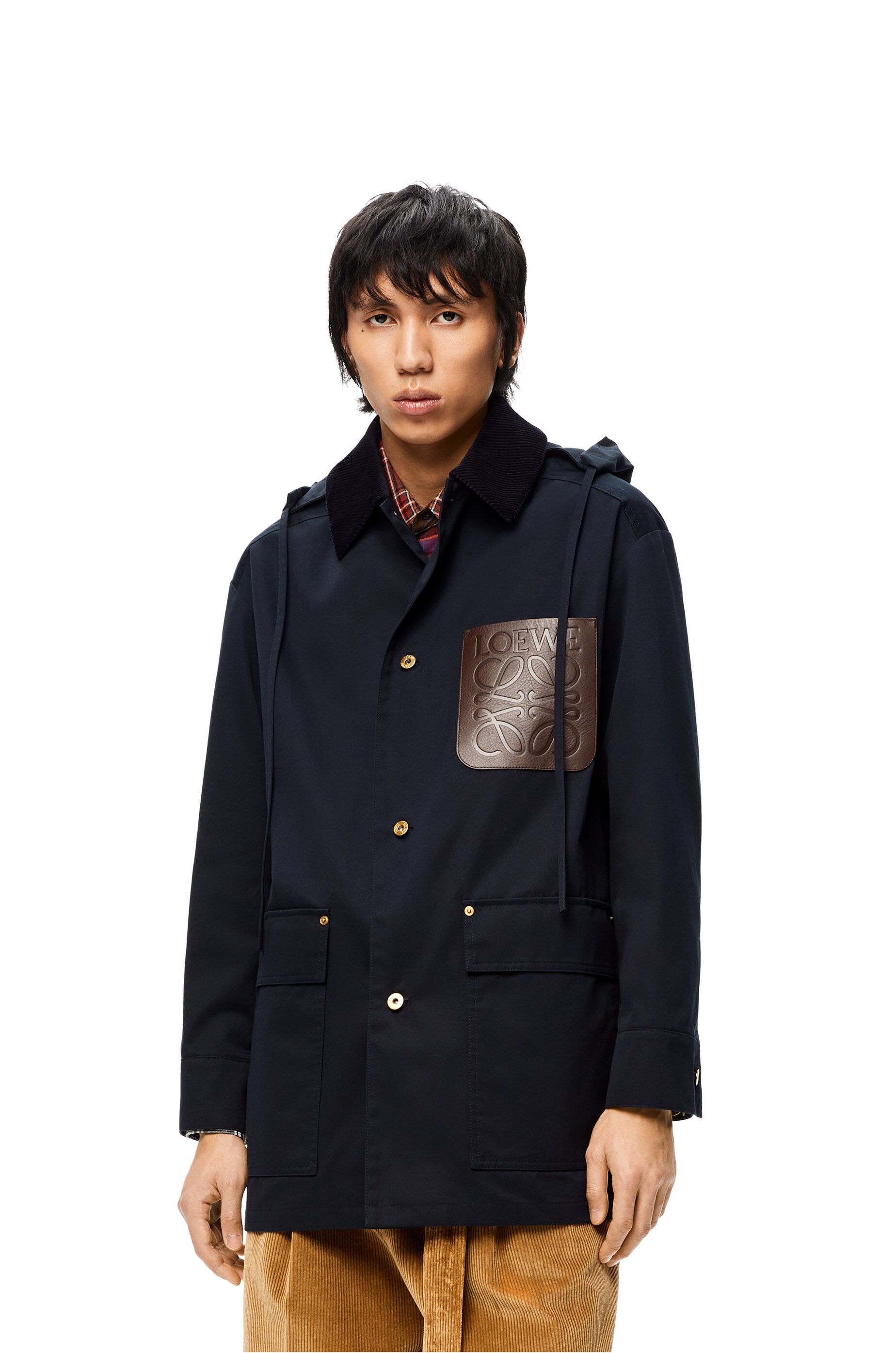 Patch pocket parka in cotton - 3