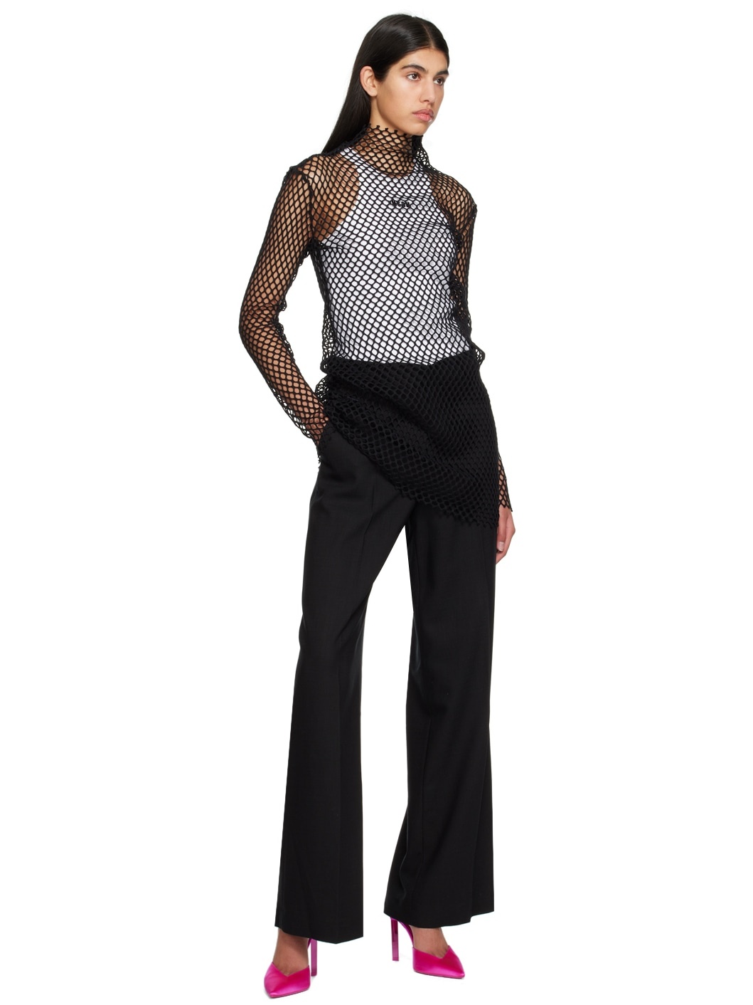 Black Straight Trousers - 4