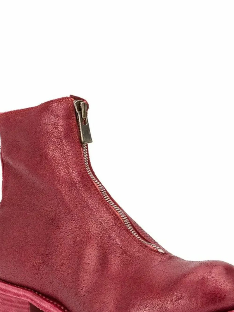 Guidi coated zip ankle boots outlook