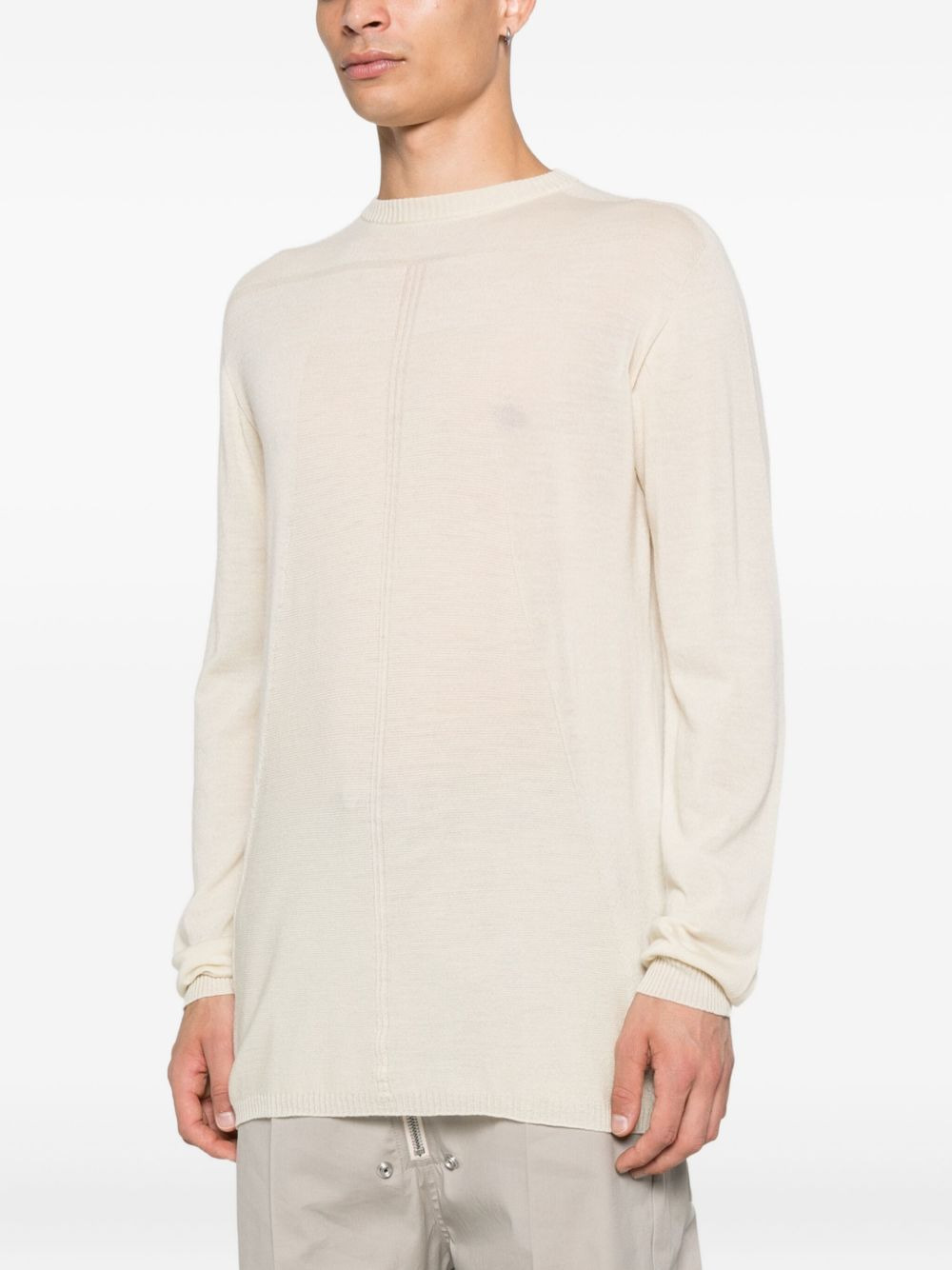 round-neck wool sweater - 3