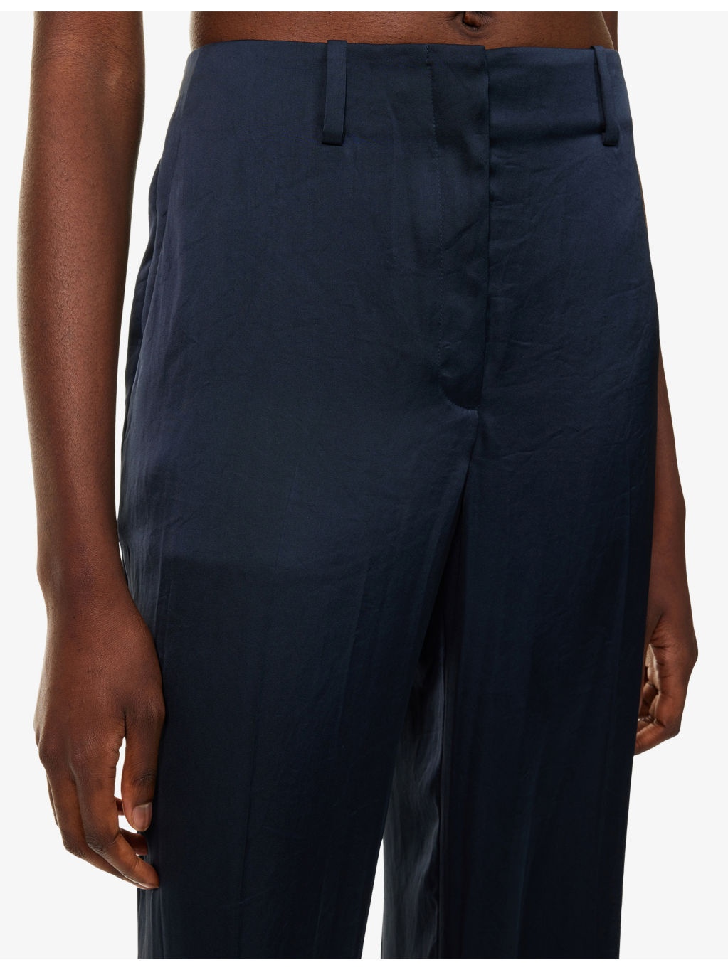 Satin Wide-Leg Woven Trousers - 5