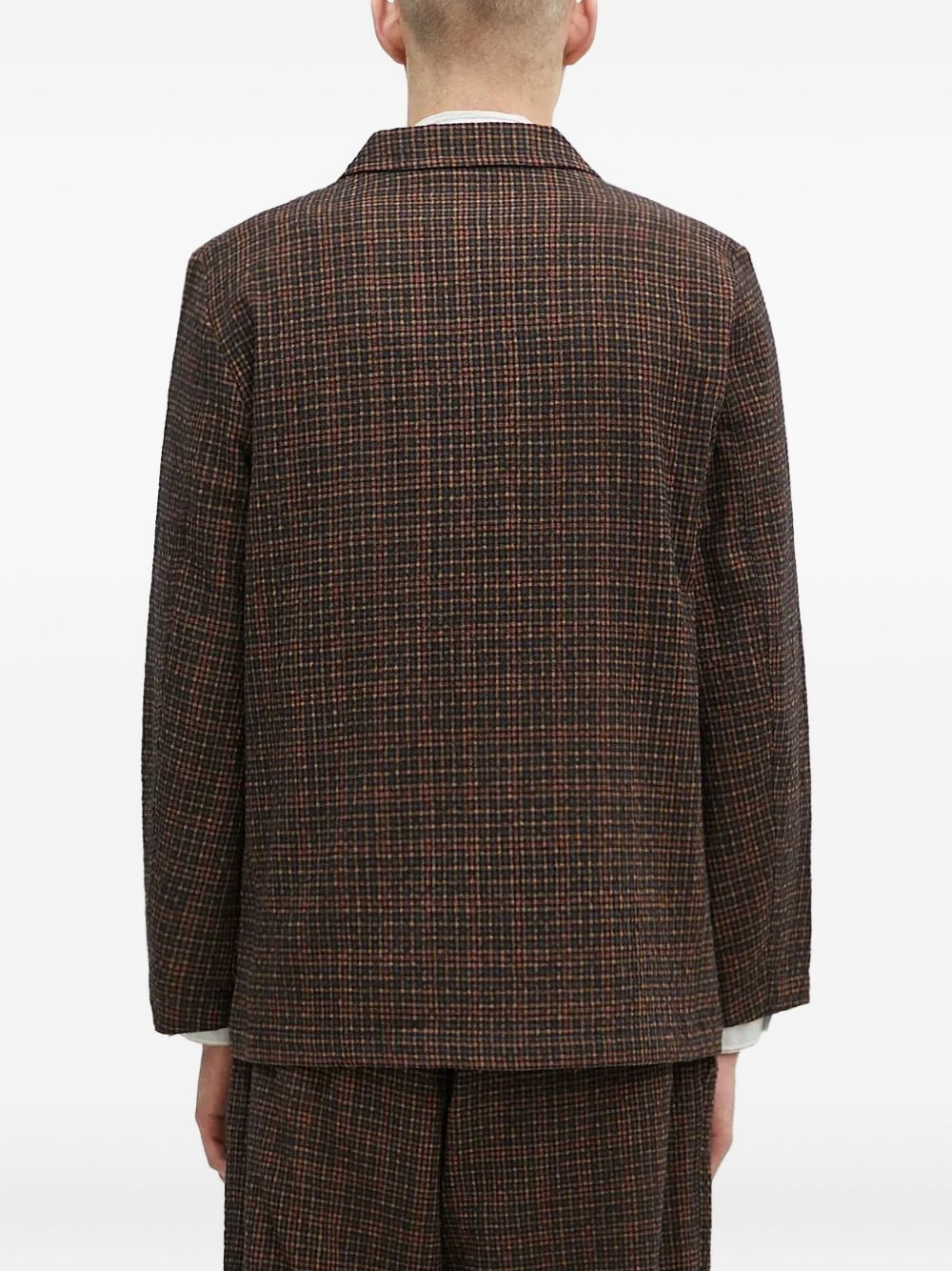 checked patch-pocket blazer - 3