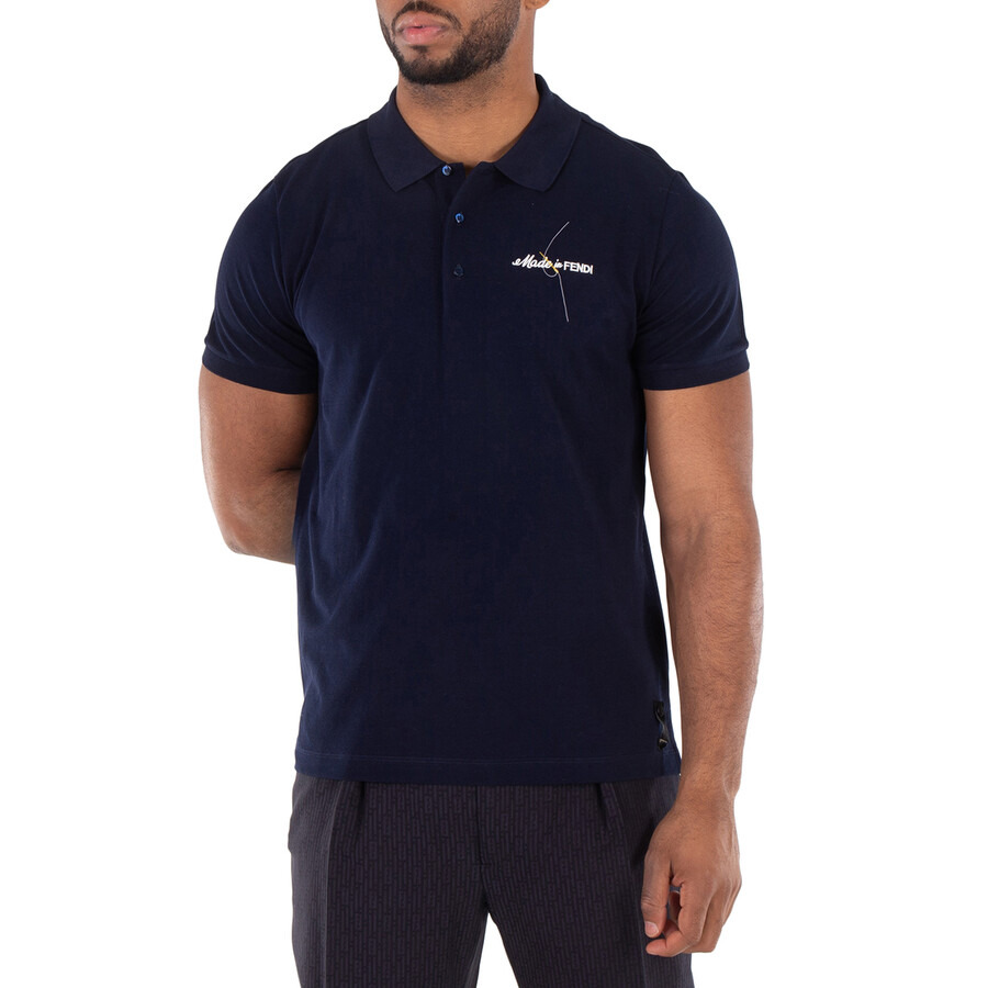 Fendi Logo Embroidered Regular-Fit Polo Shirt - 1