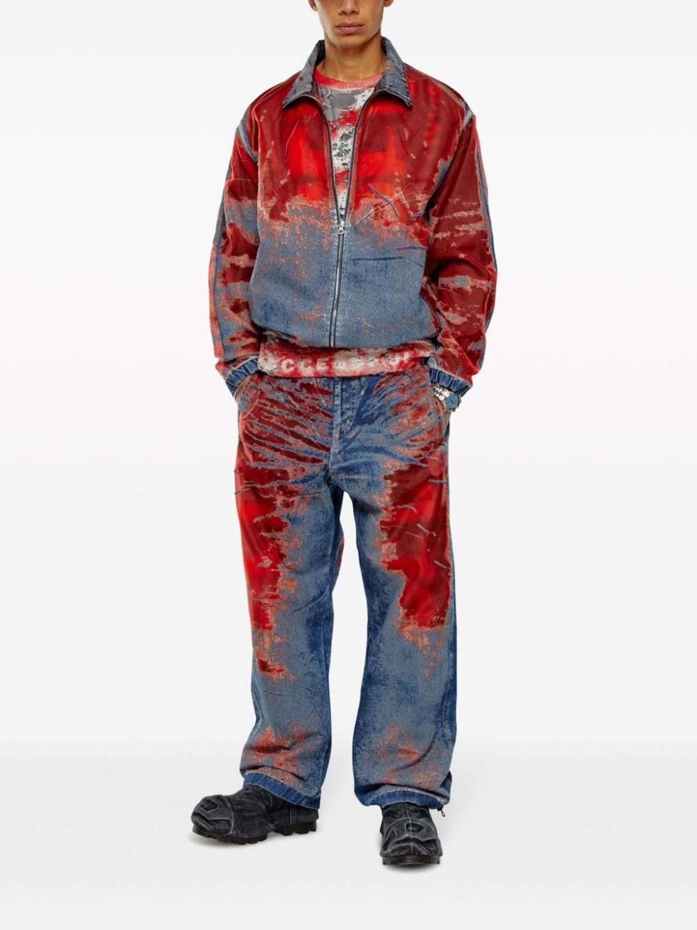 D-Krap devorÃ©-denim jacket - 2