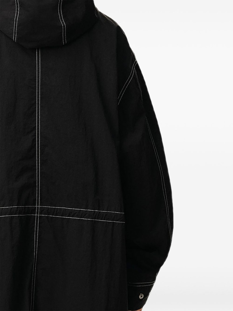 crinkled long parka 5