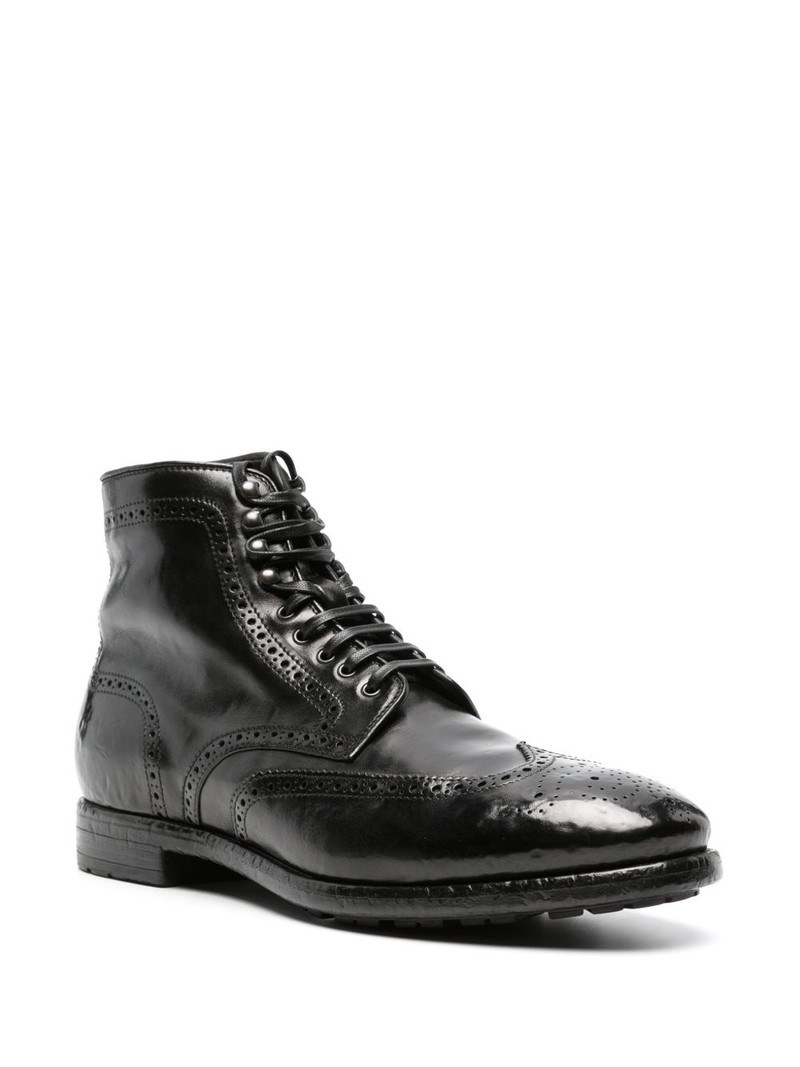 OFFICINE CREATIVE Prince perforated leather boots outlook