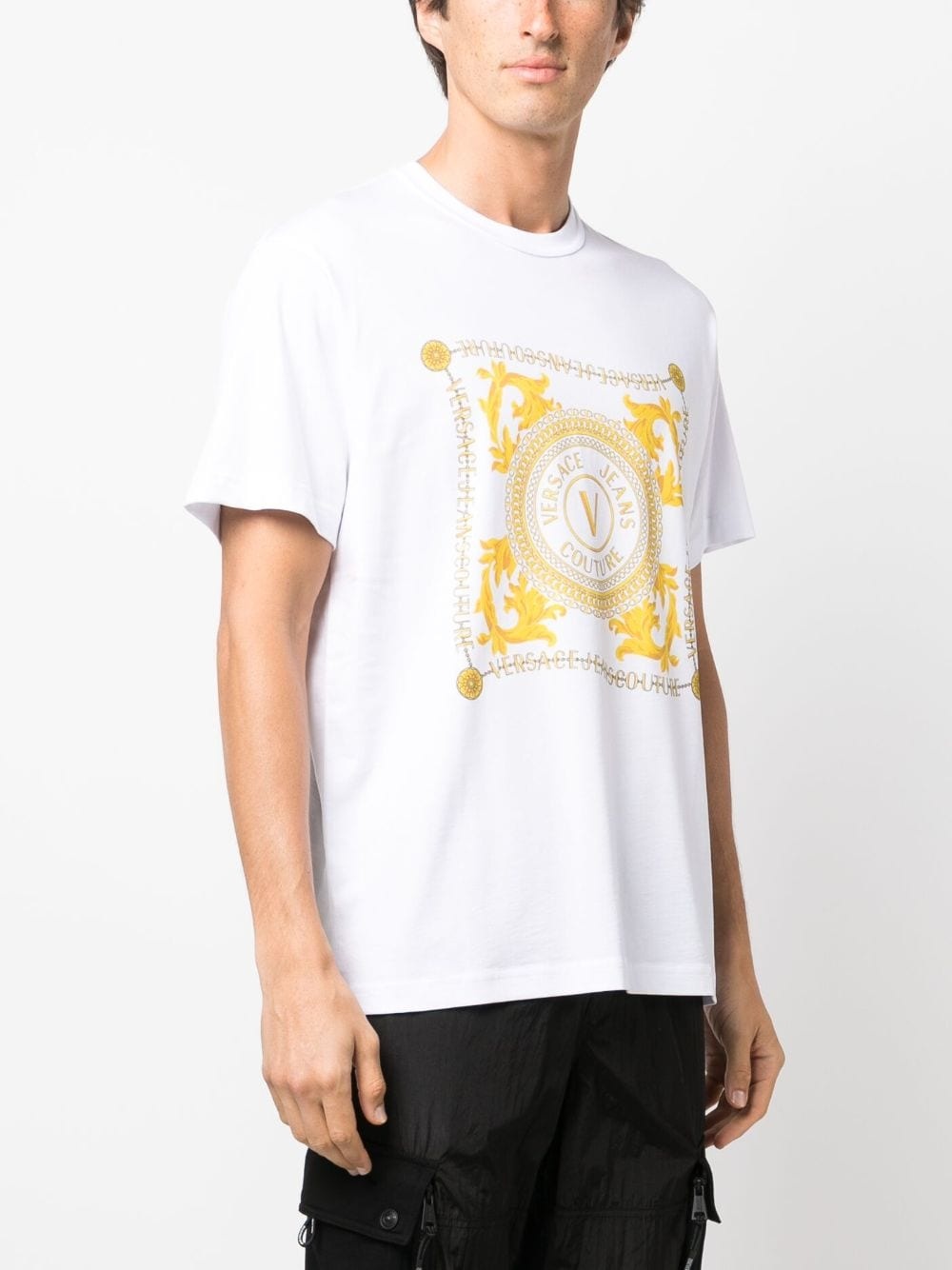 logo-print cotton T-shirt - 3