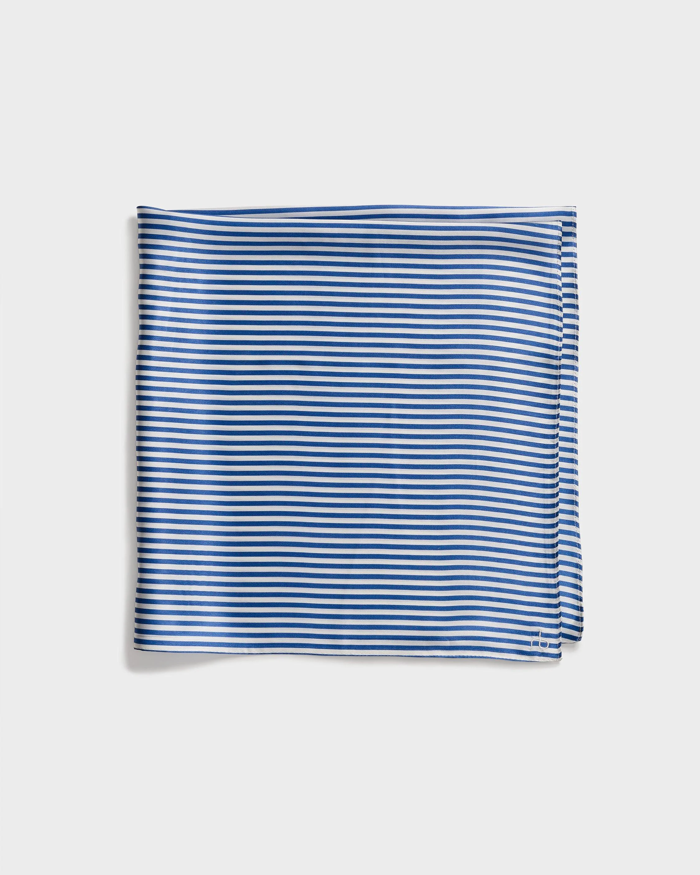 Gail Italian Striped Silk Scarf - 1