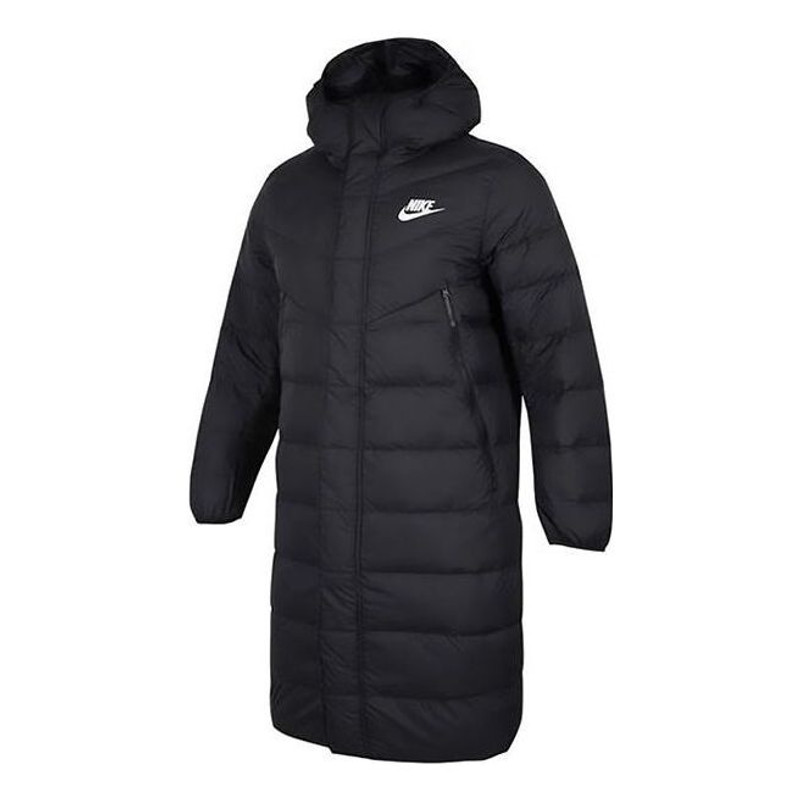 Nike hooded puffer long coat 'Black' DV0756-010 - 1