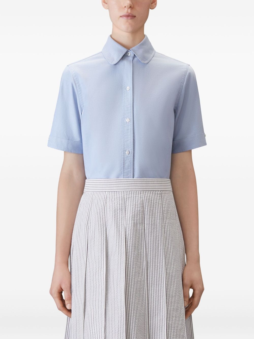 round-collar short-sleeve shirt - 3