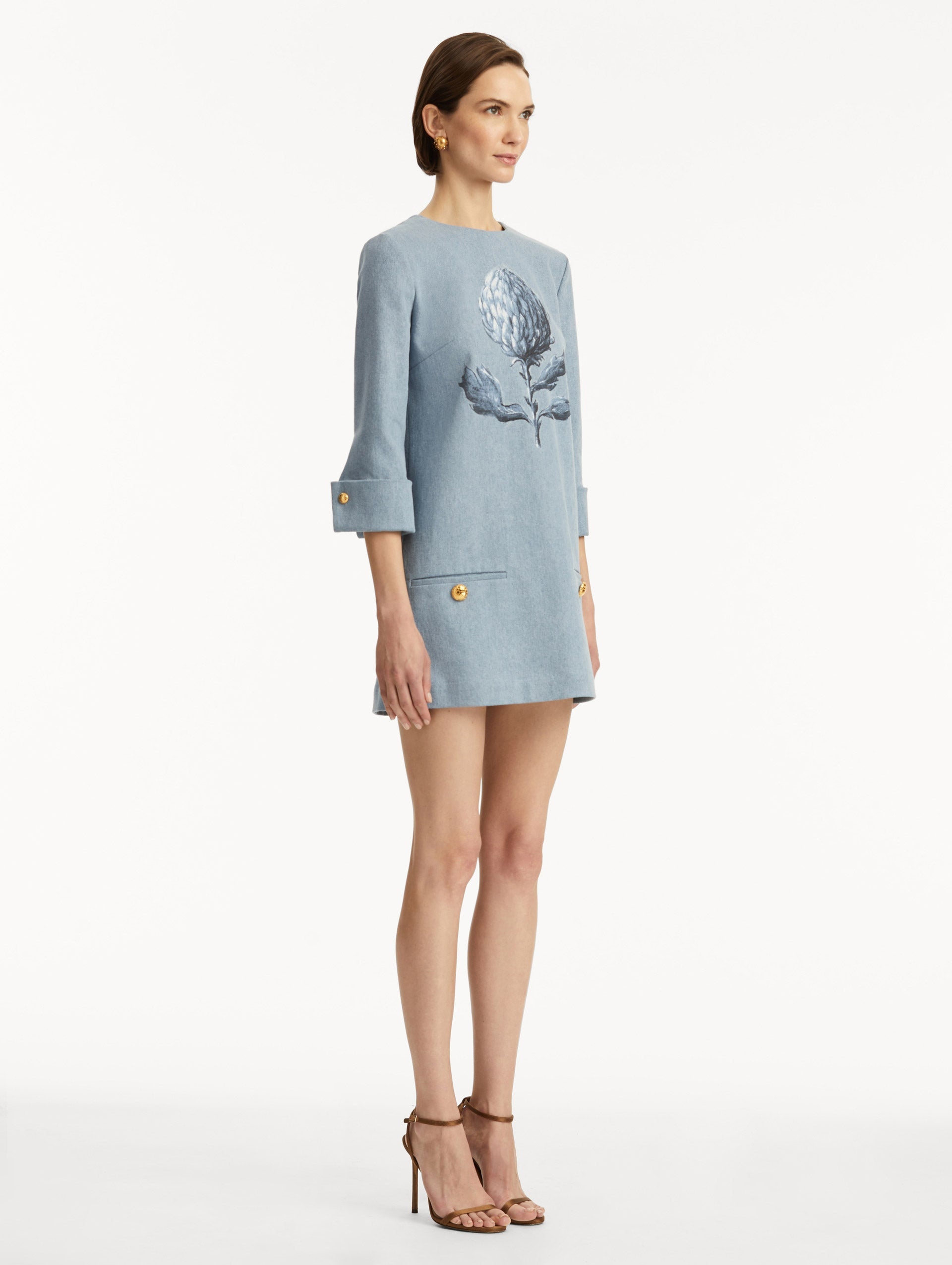 ARTICHOKE DENIM SHIFT DRESS - 4