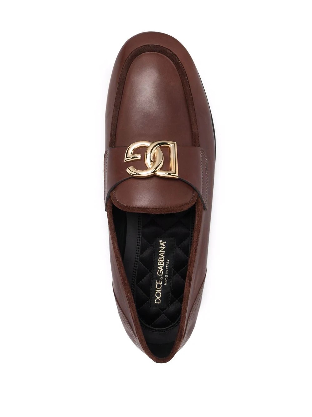 interlocking DG-plaque loafers - 4